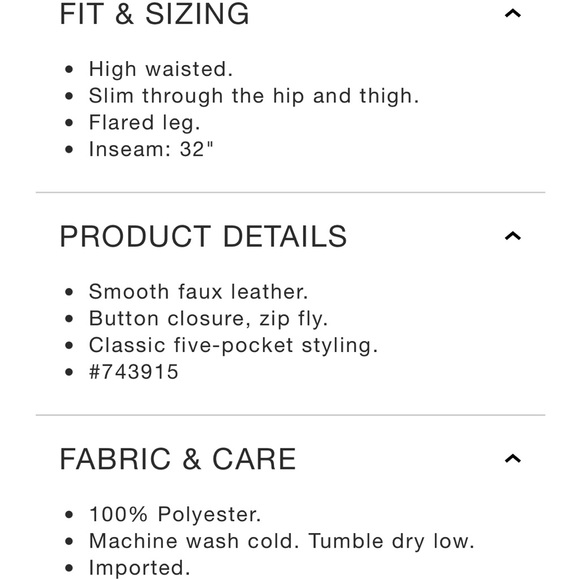 GAP High Rise Flare Vegan-Leather Pants - Picture 8 of 10